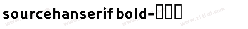 sourcehanserif bold字体转换